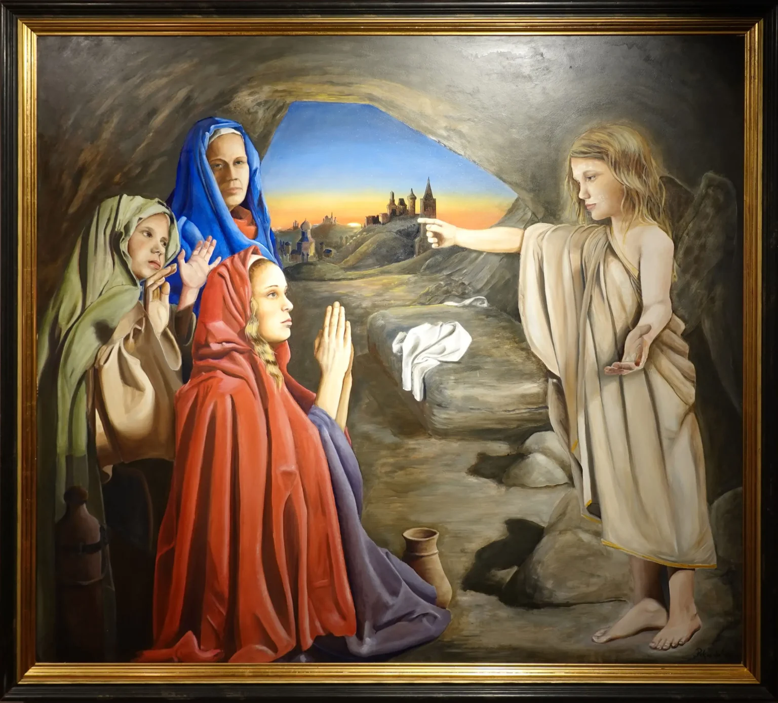 De drie Maria's aan het graf van Christus voor het programma De Nieuwe Vermeer